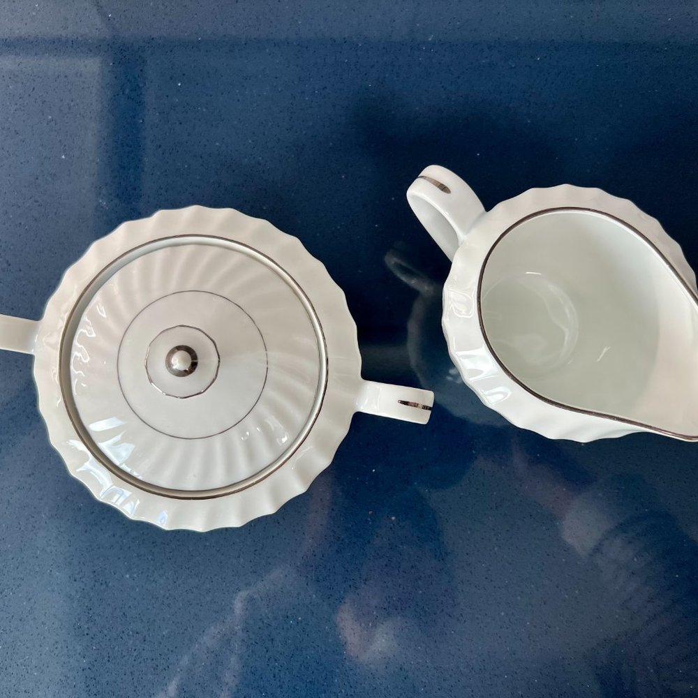 LAST CHANCE. Bliss Fine China Creamer and Sugar Bowl Set